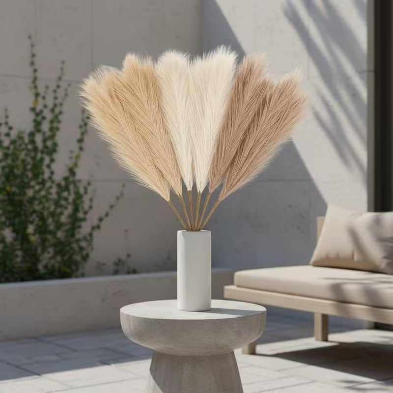 3/9 Artificial Pampas Grass Fake Reed Flowers Suitable for Vase Decoration Home Decor Wedding Engagement Living Room Spring Summer Autumn Winter Outdoor Decoration Perfect Choice