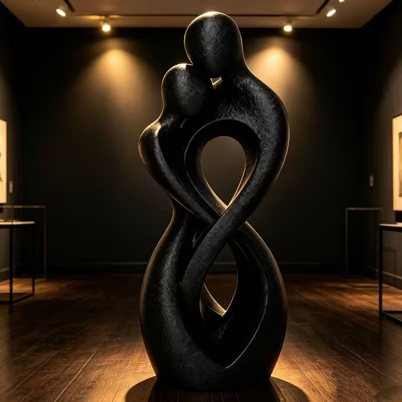Eternal Bond Abstract Embrace Human Sculpture Nordic Minimalist Style Desktop Ornament Premium Decor Niche Couple Creative Gift