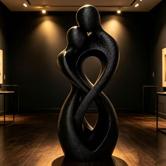 Eternal Bond Abstract Embrace Human Sculpture Nordic Minimalist Style Desktop Ornament Premium Decor Niche Couple Creative Gift