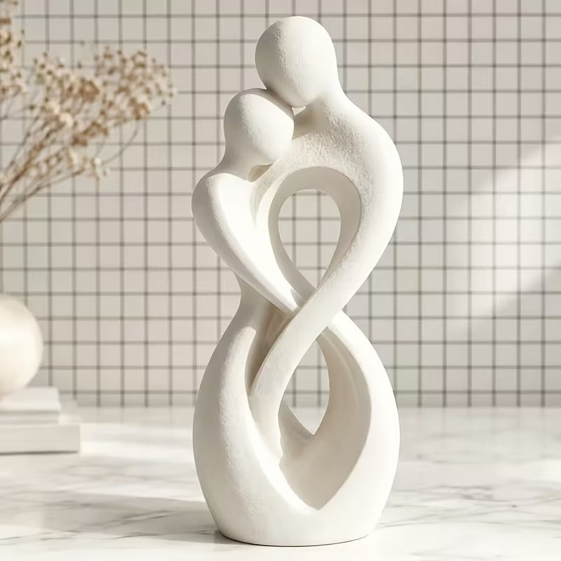 Eternal Bond Abstract Embrace Human Sculpture Nordic Minimalist Style Desktop Ornament Premium Decor Niche Couple Creative Gift