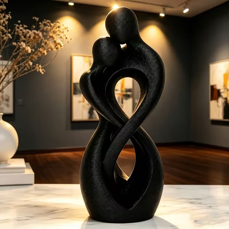 Eternal Bond Abstract Embrace Human Sculpture Nordic Minimalist Style Desktop Ornament Premium Decor Niche Couple Creative Gift